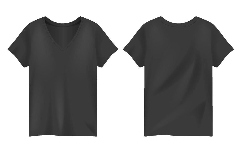 T-shirt V-neck noir